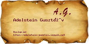 Adelstein Gusztáv névjegykártya